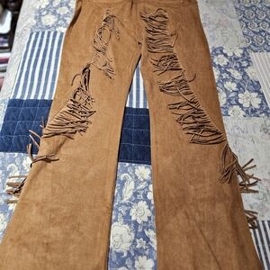 Double D Ranch Tan Suede Pants